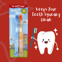 Bluey Toothbrush Duo Super Soft Bristles Manual For Kids Oral Care