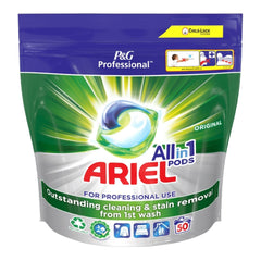 Ariel All In 1 Pods Laundry Clothes Fabric Stain Remover Original Cold Wash 50W