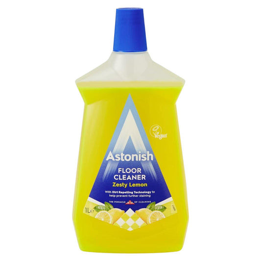 Astonish Floor Cleaner Zesty Lemon Fragrance Liquid 1L Dirt Repelling Technology