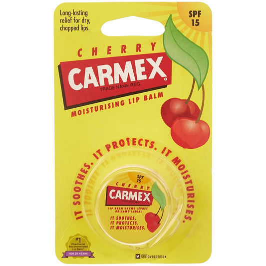 Carmex Moisturise Lip Blam Pot Dry Lips Hydrate Protection Spf15 Cherry 7.5G