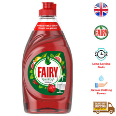 Fairy Washing Up Liquid Kitchen Dish Grease Cleaner Pomegranate Grapefruit 320ml