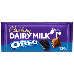 Cadbury Dairy Milk Crunchy Oreo Cookie Pieces Creamy Smooth Chocolate Bar 120G