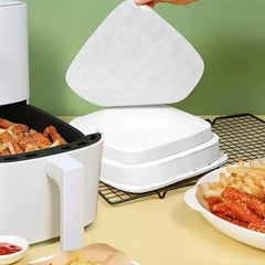 20Pk Disposable Air Fryer Liner Paper Non-Stick Cooking 20Cm Square Sheet