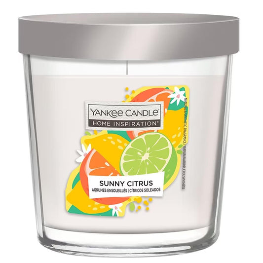 Yankee Candle Tumbler Glass Scented Home Room Fragrance Sunny Citrus 200G