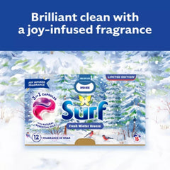 Surf 3In1 Capsules Winter Breeze Fragrance Stain Remover Laundry Detergent 15W