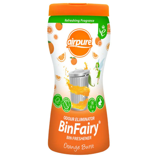 Airpure Bin Freshener Powder Fairy Odour Eliminator Orange Burst Fragrance 500g