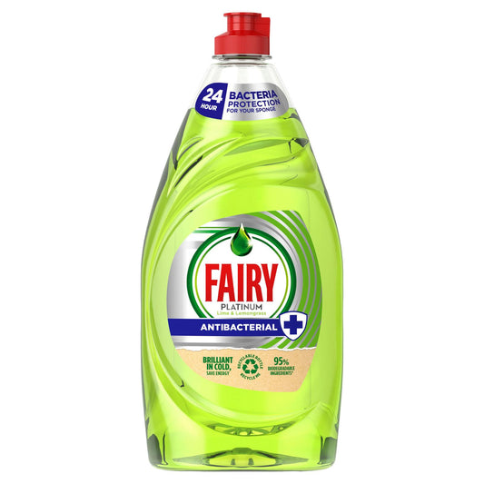 Fairy Washing Up Liquid Kitchen Dish Grease Cleaner Lime & Lemongrass 820ml