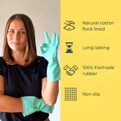 Elbow Grease Rubber Gloves For Toilet Bathroom Antibacterial Long Sleeve Medium