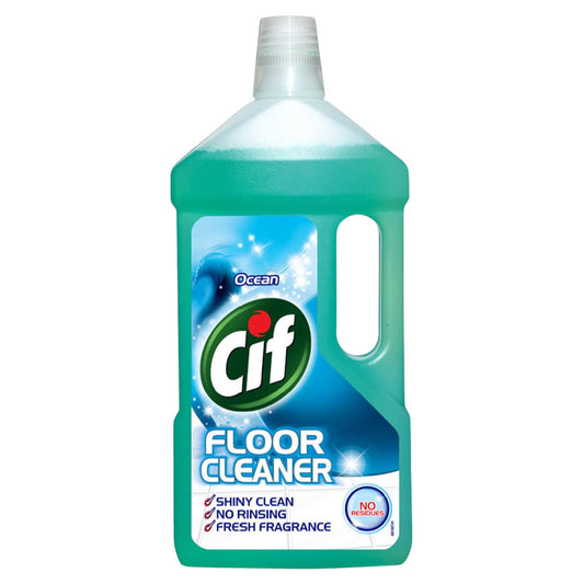 Cif Floor Cleaner Ocean 950ml Fresh Fragrance No Rinsing Leave Brillian Shine