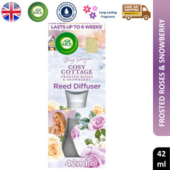 Airwick Reed Diffuser Home Air Freshener Oil Frosted Roses Snowberry 42ml