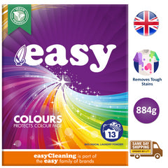 Easy Bio Colours Washing Powder Removes Stains Laundry Cloth Detergent 884G X1