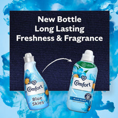 Comfort Fabric Conditioner Long Last Fragrance 33 Washes Blue Skies 990ml