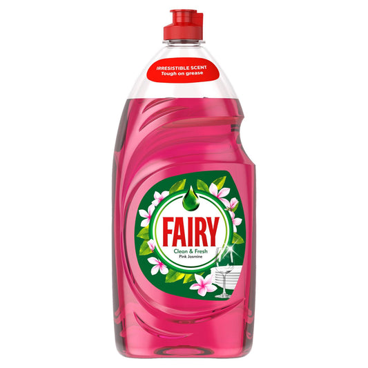 Fairy Washing Up Liquid Kitchen Dish Grease Cleaner Remover Pink Jasmine 1015ml