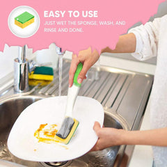 Elbow Grease Washing Up Dish Brush Sponge Liquid Soap Dispenser Grime Remover