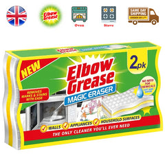 Elbow Grease Magic Eraser Sponge Cleaning Pads For Kitchen Household Surface 2Pk
