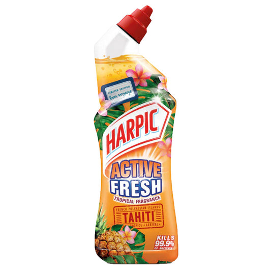 Harpic Active Fresh Toilet Gel Cleaner Lasting Fragrance Tropical 750ml
