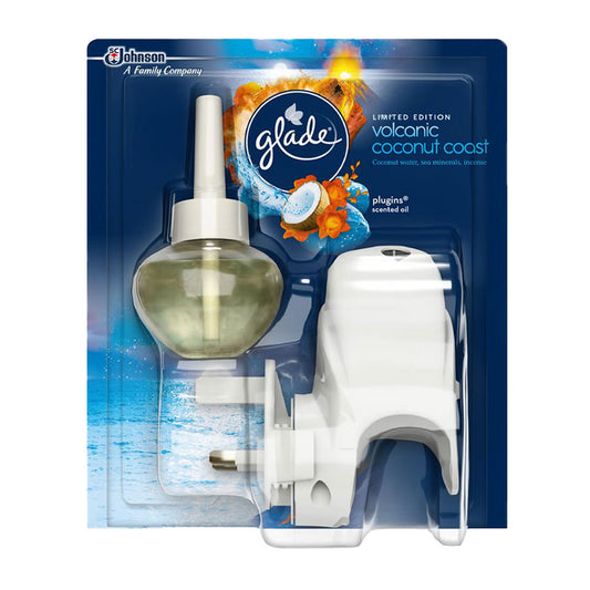 Glade Plugins Scented Oil Refill Home Air Freshener Volcanic Coconut Coast 20ml