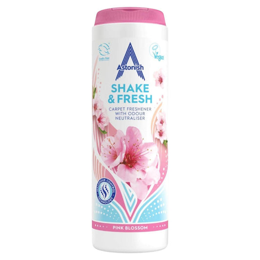 Astonish Shake & Fresh Pink Blossom Similar And Loop Pile Carpets Freshener 400G