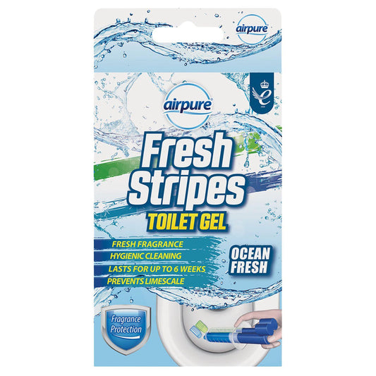 Airpure Fresh Stripes Toilet Gel Fresh Fragrance Ocean Fresh 45ml