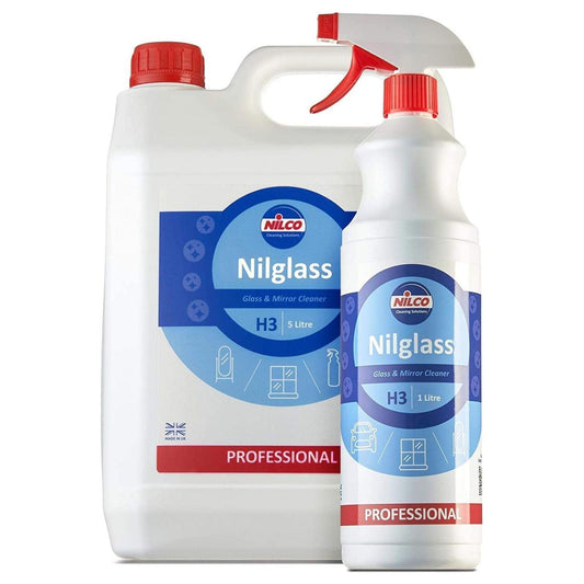 Nilco Professional Nilglass H3 Glass Mirror Cleaner Smear Free Shine Bundle Set