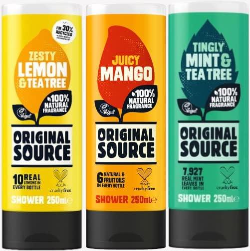 Original Source Body Shower Gel 3 Pcs Bundle Set Natural Fragrance Scent 250ml