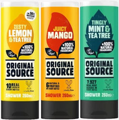 Original Source Body Shower Gel 3 Pcs Bundle Set Natural Fragrance Scent 250ml