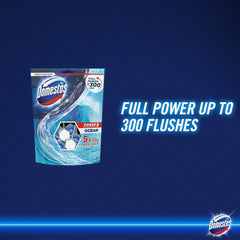 Domestos Ocean Power Toilet Rim 5 Clip Blocks Hygiene Odour Control Shine Foam