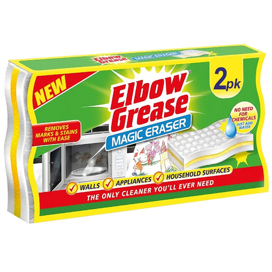 Elbow Grease Magic Eraser Sponge Cleaning Pads For Kitchen Household Surface 2Pk