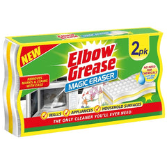 Elbow Grease Magic Eraser Sponge Cleaning Pads For Kitchen Household Surface 2Pk