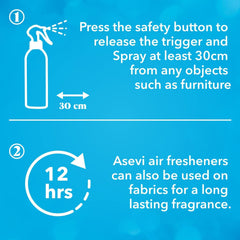 Asevi Home Room Air And Fabric Freshener Colonia Long Last Fragrance Spray 400ml