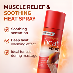 Masterplast Massaging Heat Spray 125ml Warming Spray for Muscle Injury & Back Pain