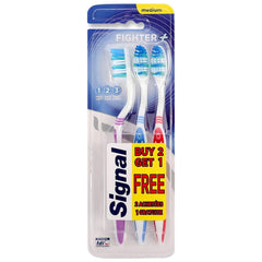 Signal Fighter Tooth Brush Cleans Removes Teeth Stain Oral Care Medium Bristle