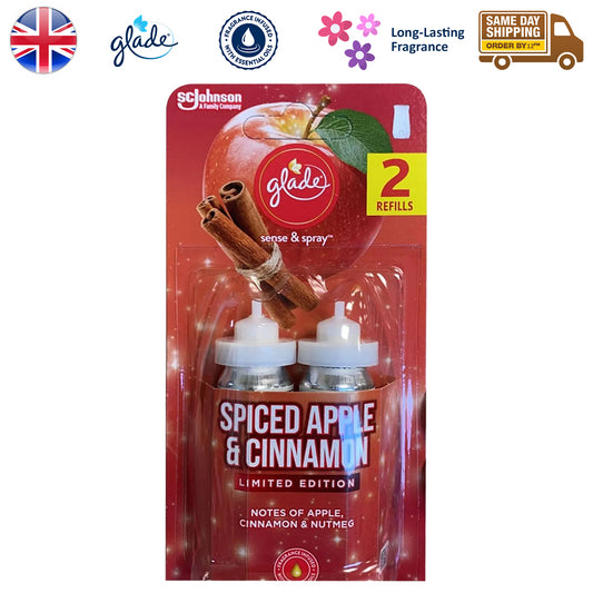 Glade Sense & Spray Air Freshener Twin Refill Office Spiced Apple Cinnamon 18ml