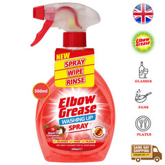 Elbow Grease Washing Up Spray Power Degreaser Cleaner Apple & Cinnamon 500ml