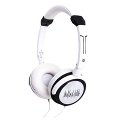 Idance Crazy 701 Dj Portable Headphones Inline Mic White & Black Ipod Iphone
