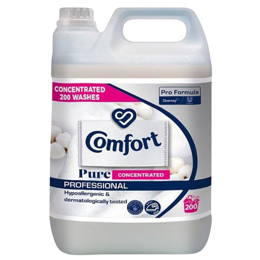 Comfort Fabric Softener Pure Concentrated Laundry Clothes 200 Washes 5L