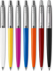 Parker Jotter Ballpoint Pen Medium Magenta Ink Stainless Steel Barrel Body