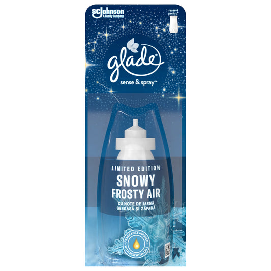 Glade Sense & Spray Snowy Frosty Air Freshener Refill Home Office Hotel Spa 18ml