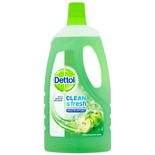 Dettol Clean Fresh Multipurpose Cleaner Anti Bacterial Refreshing Green Apple 1L