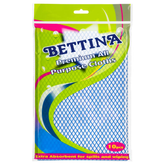 Bettina Premium All Purpose 10pcs Durable & Reusable Cloth Extra Spills Wiping
