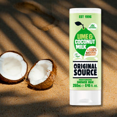 Original Source Body Shower Milk Gel Lime Coconut Milk Fresh Natural Scent 250ml