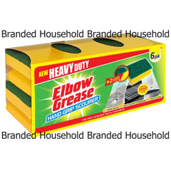 Elbow Grease Hand Grip Scourer Sponge Removes Kitchen Cleaning Tough Stain 6Pk