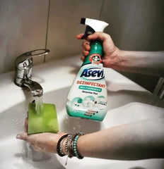 Asevi Bundle Spanish Cleaning Products Bathroom Cleaner Fabric Softener Green