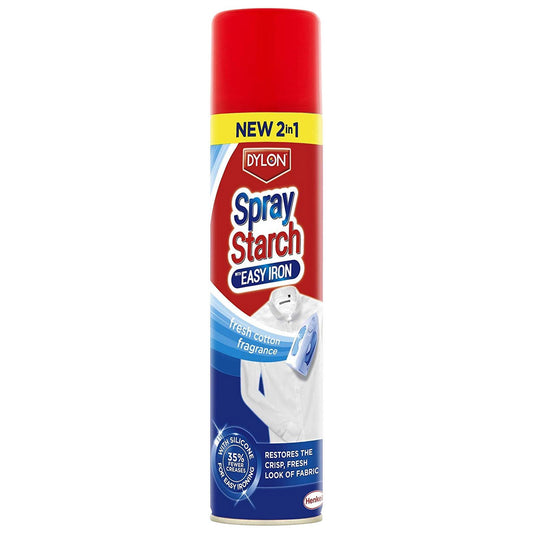 Dylon Starch Spray Fresh Cotton Fragrance Crisp Fresh Fabric Easy Iron 300ml