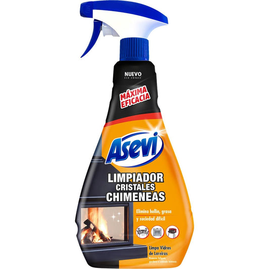 Asevi Fireplace Chimney Glass Cleaner Grease Dirt Stubborn Remover Spray 650ml