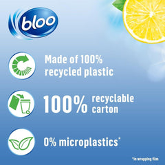 Bloo Toilet Blooks 2 In 1 Lemon Cleaning Foam Fresh Scent Limescale Prevention