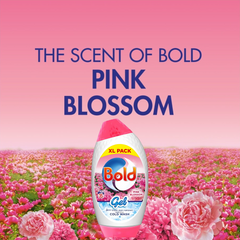Bold Washing Liquid Gel Laundry Detergent Pink Blossom 35 Washes 1225ml
