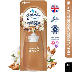 Glade Sense & Spray Sensual Sandalwood & Jasmine Air Freshener Refill Home 18ml