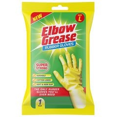 Elbow Grease Household Rubber Gloves Large Strong Non Slip Durable Washing Up