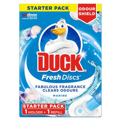 Duck Fresh Discs Marine Fresh Helps Keep Clean Toilet Freshener Gel Starter Pack